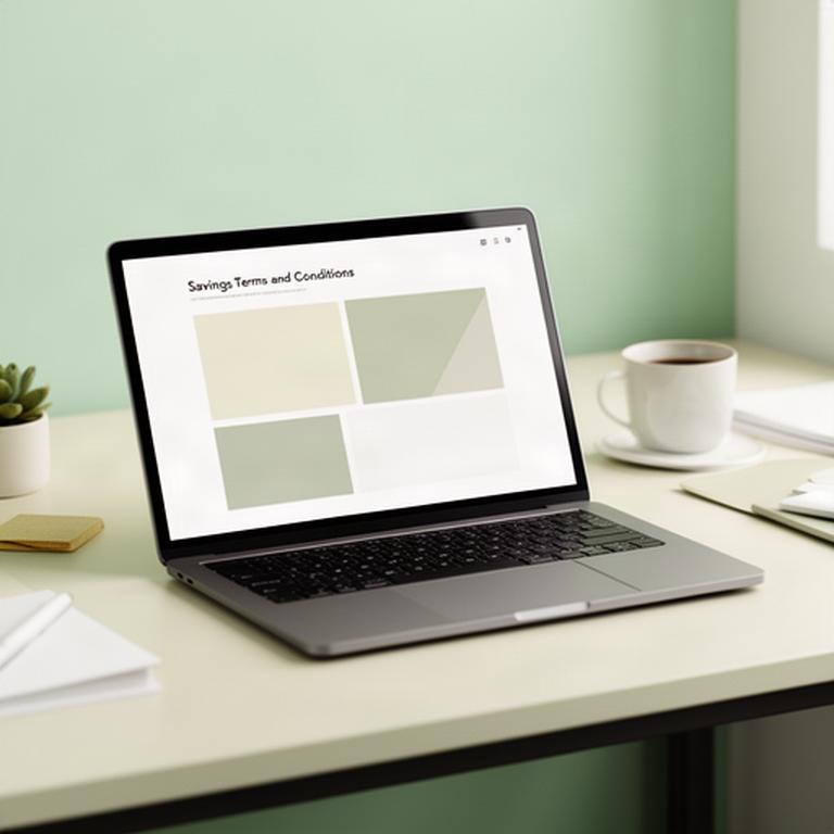 Laptop mit geöffneter Informationsseite zu Festgeld und Vertragsbedingungen