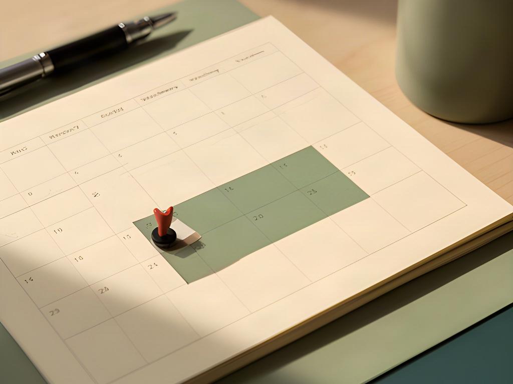 Kalender mit markiertem Fälligkeitstermin eines Festgeldkontos