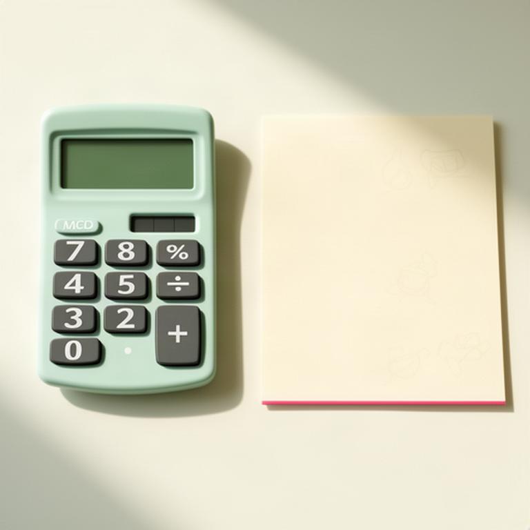 Taschenrechner und Notiz zur gesetzlichen Sicherungsgrenze