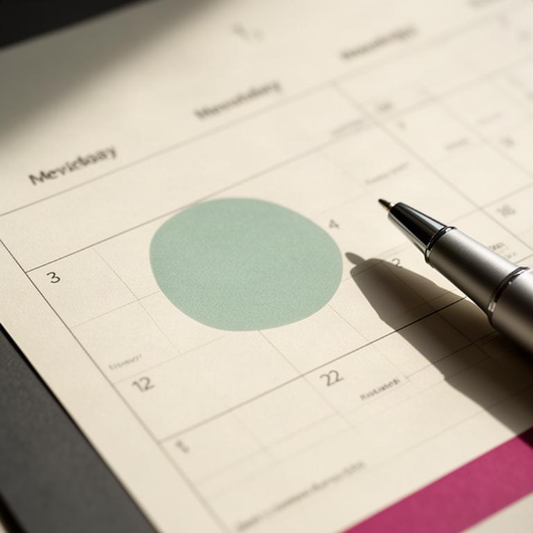 Nahaufnahme eines Kalenders mit markiertem Termin für eine Finanzberatung