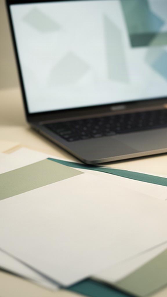 Laptop und Unterlagen zur Gutschrift auf einem Referenzkonto