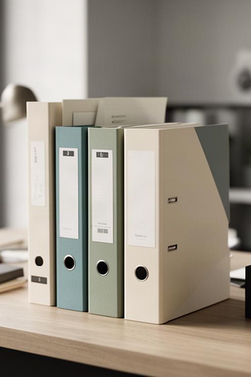 Ordner mit Datenschutzunterlagen auf einem Schreibtisch in einem ruhigen Büro