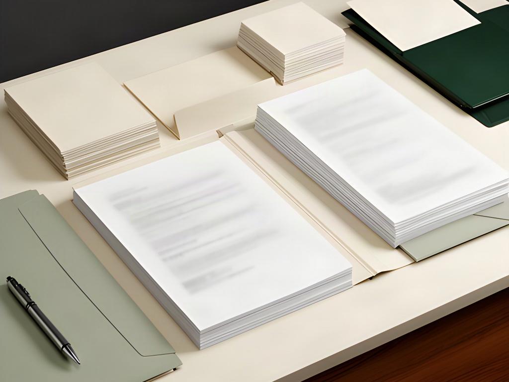 Sortierte Dokumente für die Vorbereitung einer Kontoeröffnung auf einem Schreibtisch